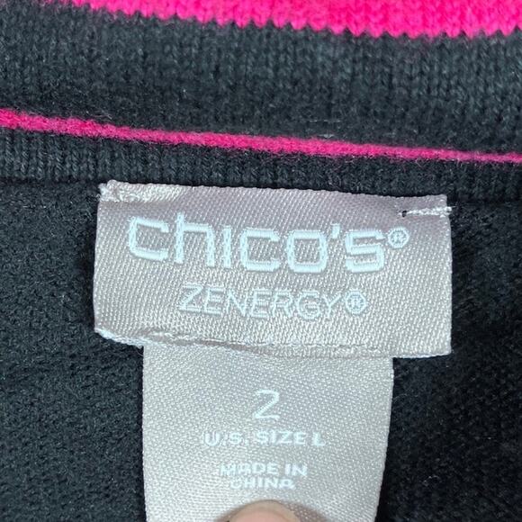 Zenergy by Chicos Womens Sweater Multicolored Cowl Neck Cashmere Blend 2 (L) - Picture 4 of 10